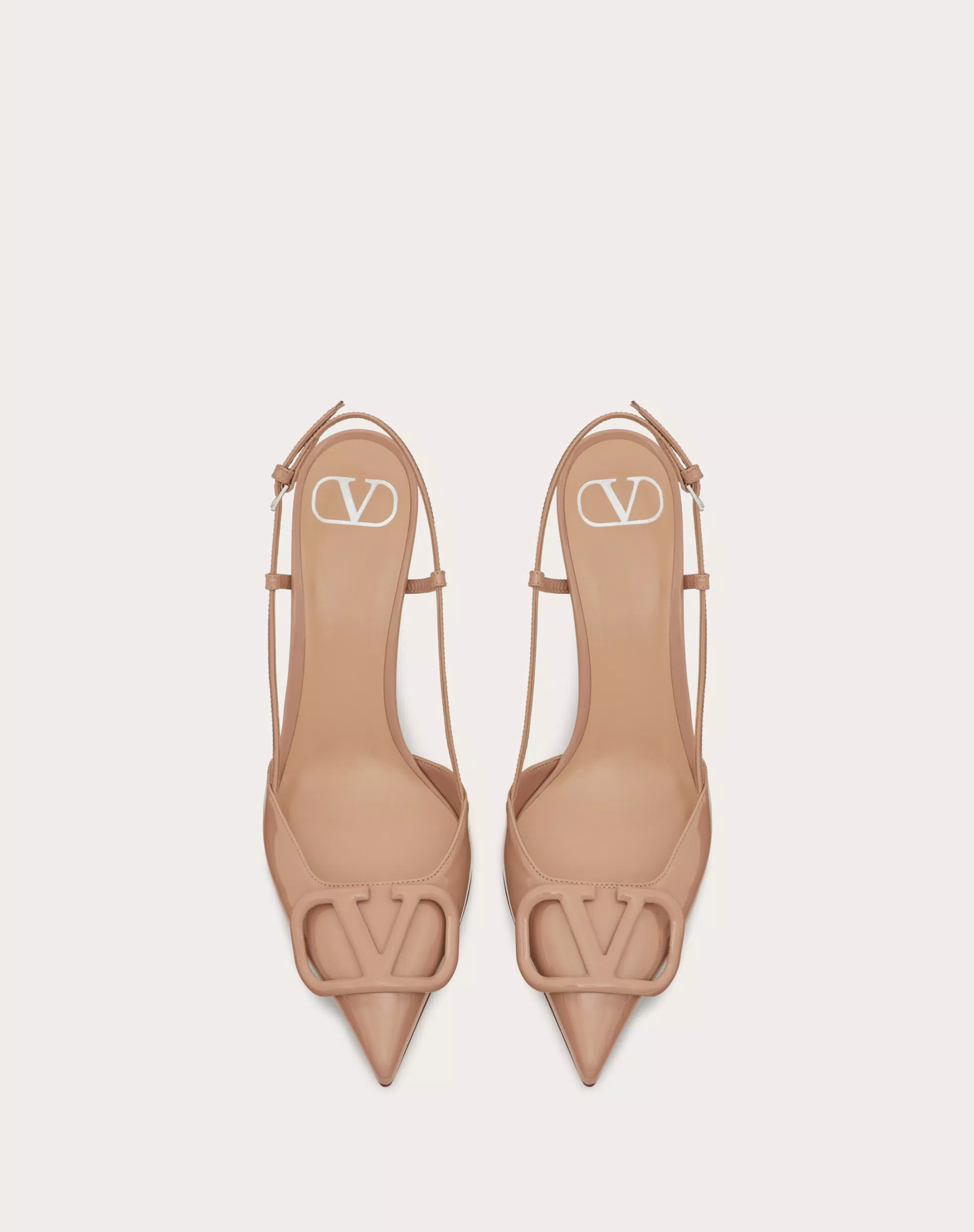 VLOGO SIGNATURE PATENT LEATHER SLINGBACK PUMP 80MM / 3.15 IN.